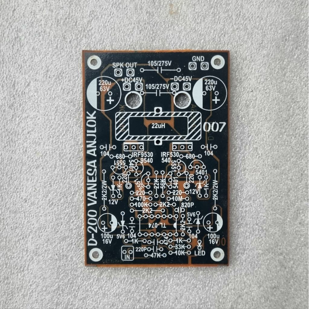 PCB Driver Class D 200 Watt D200 FET IRF9530 IRF530 007