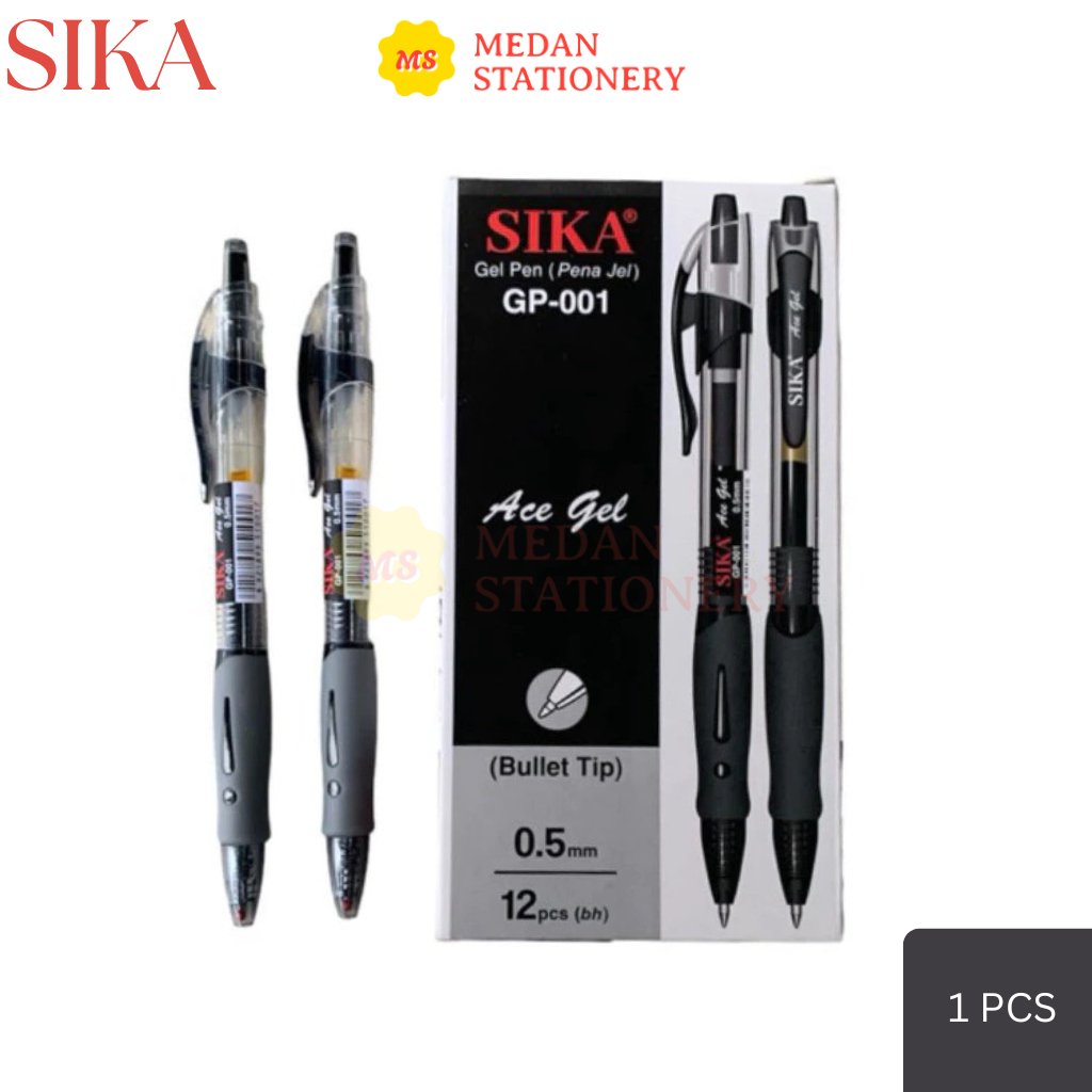 

Sika Gel Pen (Pena Jel GP-001) Ace Medan Stationery 0.5mm PER PCS