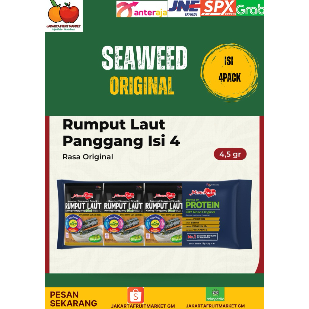 

Mama Suka Rumput Laut Original 4pack
