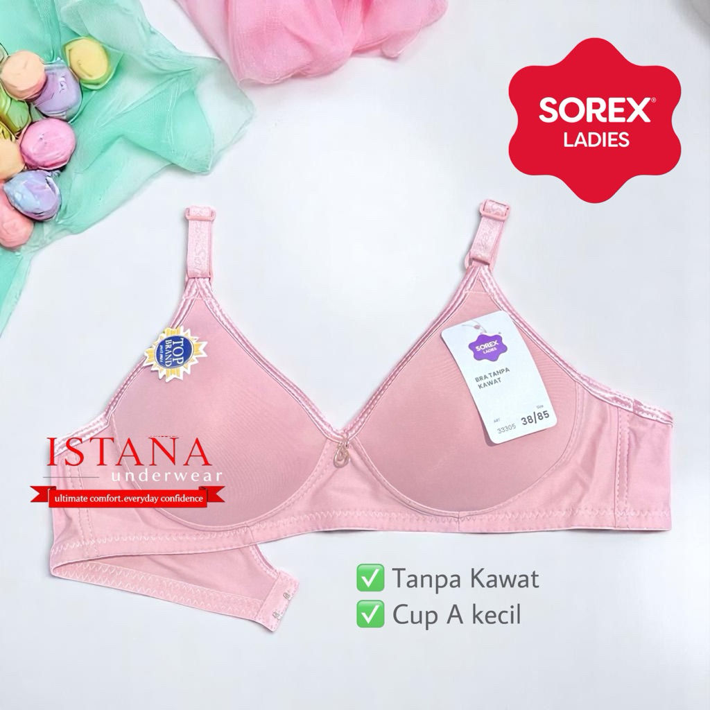 Bra wanita / bh sorex Cup A / bra tanpa kawat ukuran 32 s/d 38