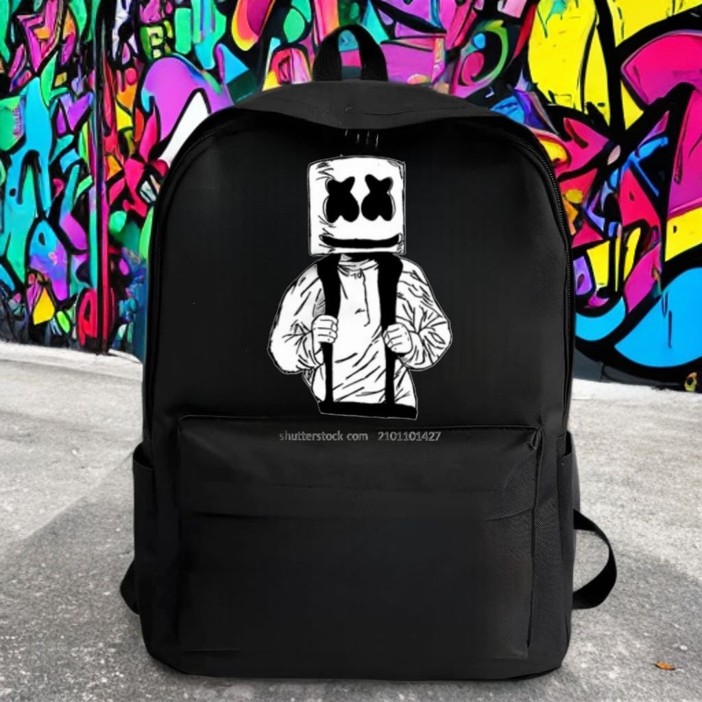 Tas ransel anak sekolah SD SMP SMA Kuliah Tas punggung Bagpack DESTRO warna hitam