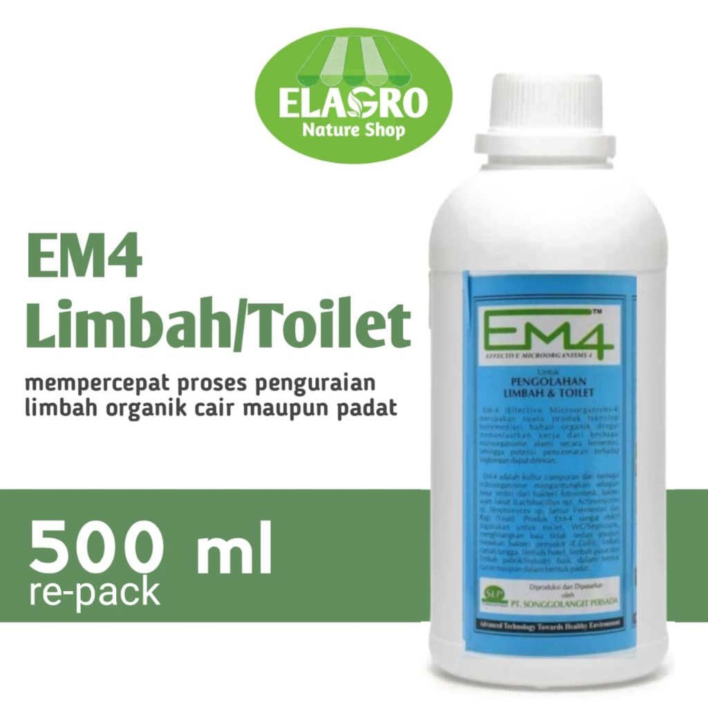 em4 biru limbah dan toilet 500 ml kemasan repack untuk WC mampet