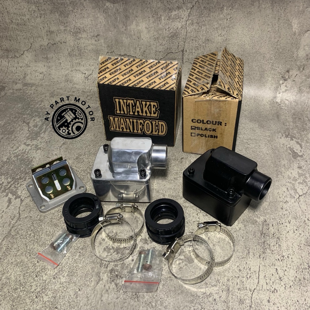 Intake Manifold Manipol Susun Vespa Komplit Membran RXZ