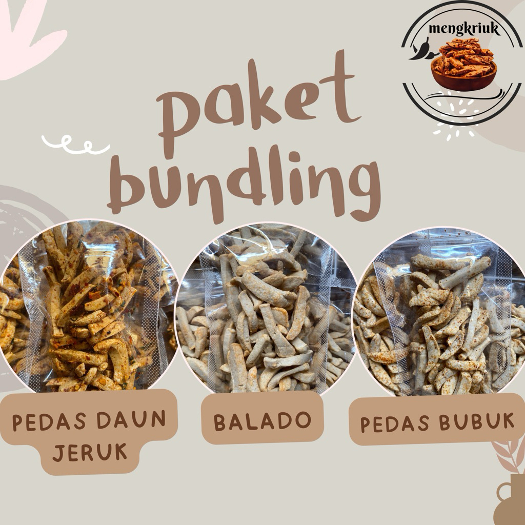 

Paket Hemat Basreng Stik Renyah 3 Rasa by Mengkriuk