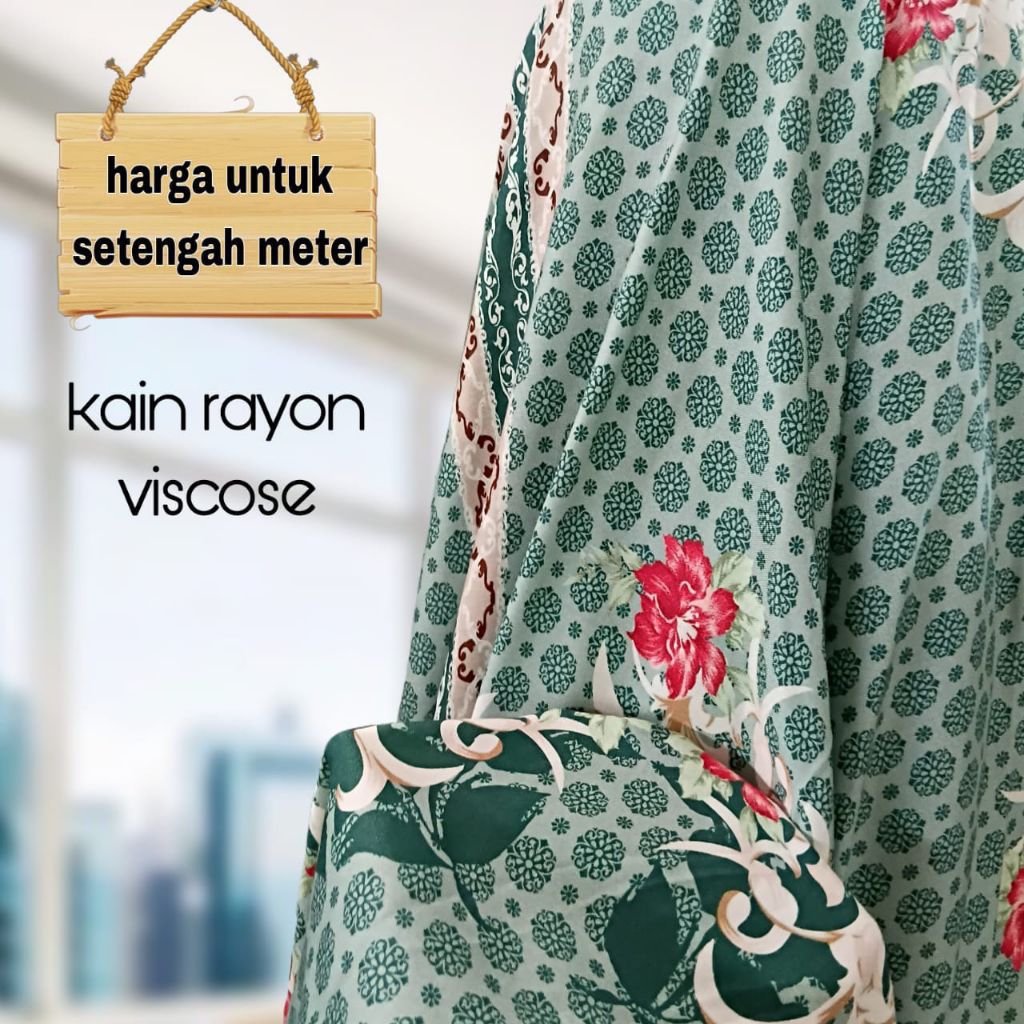 Kain Katun Rayon Viscose Motif etnik Terbaru