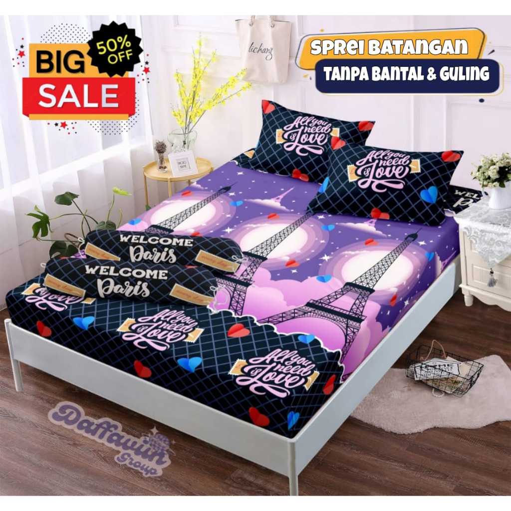 MURAH LEBAY ( CUCI GUDANG ) SPREI Batangan Tanpa Bantal Guling Harga Termurah Motif Karakter Kuromi