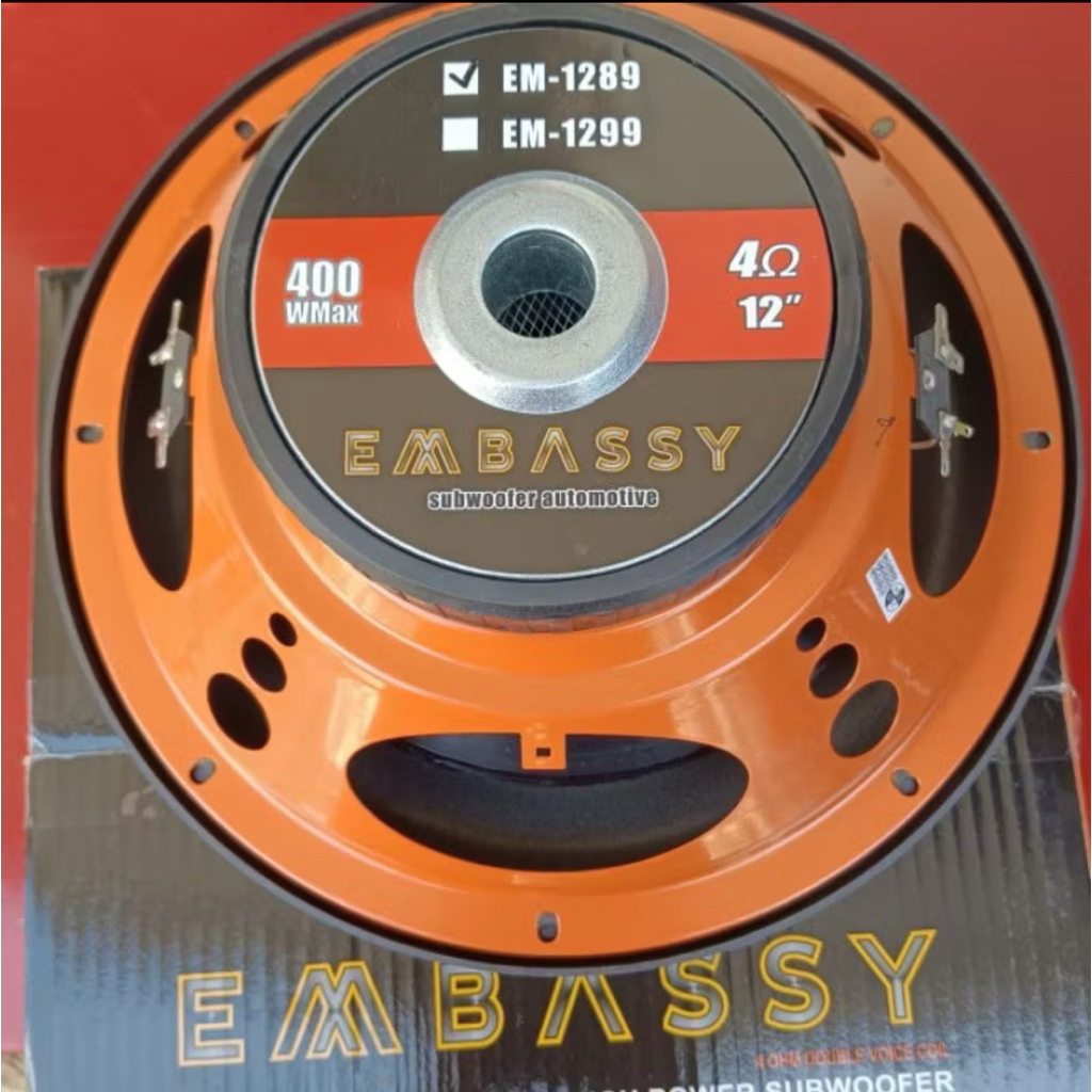Speaker Subwoofer Original Embassy 12 Inch Doble Coil  EM 1289