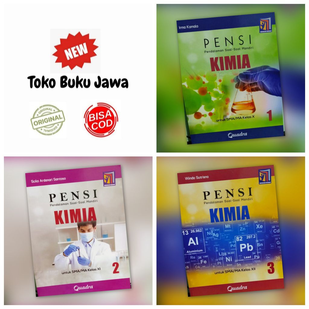 [Quadra] ORIGINAL Buku Soal SMA Pensi Kimia Kelas 10 11 12 X XI XII Quadra Kurikulum Merdeka