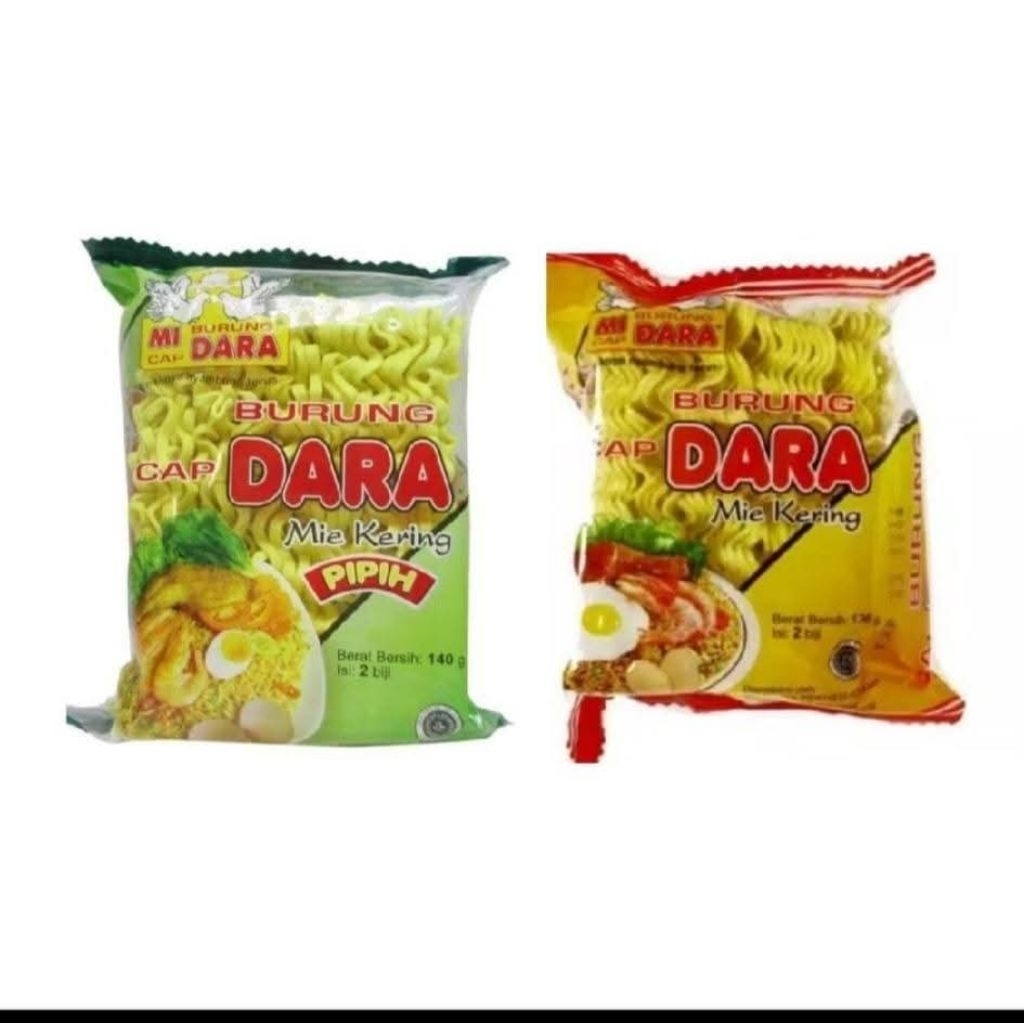 

mie kering / mie pipih / mie kriting / mie burung dara isi 2 keping