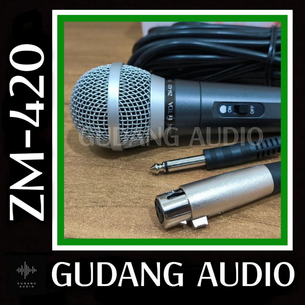 ZM-420 DYNAMIC MICROPHONE TOA ZM-420 MIKROFON ZM 420 MIC TOA ORIGINAL