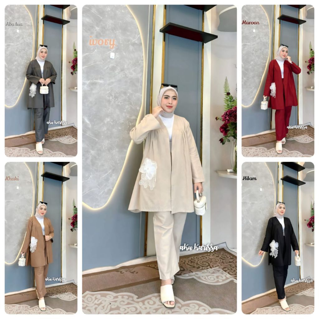 Maudian Outer Set Celana ORI by Aku Karissa// Maudian Outer Set Celana Tanpa Inner by Aku Karissa/ O