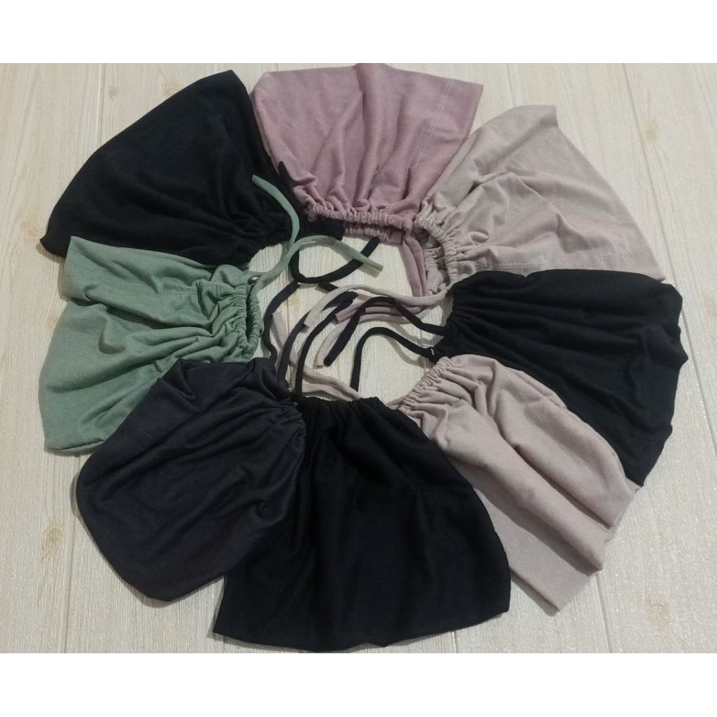 Ciput Kaos Premium (ciput arab tali)  | Inner Hijab Nyaman, Adem & Anti sakit telinga