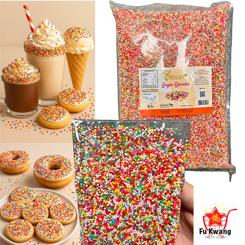

Elmer Trimit Sprinkle Warna Warni Warna-Warni 100gr – Taburan Gula Warna Dekorasi Kue Donat Cupcake Dessert