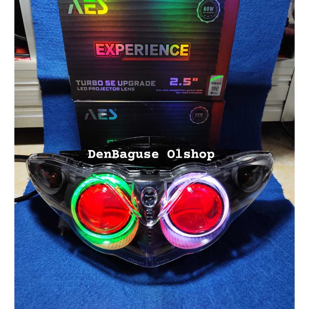 BILED JUPITER Z BURHAN REFLEKTOR LAMPU DEPAN JUPITER Z BURHAN CUSTOM BILED AES EXPERIENCE 2,5 INCH