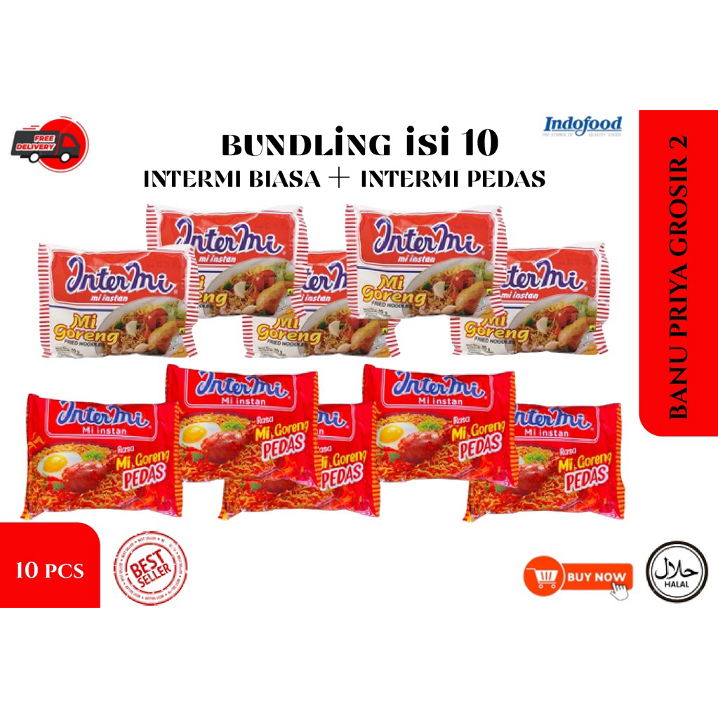 

Intermie Goreng/Pedas 60g 10 Pcs