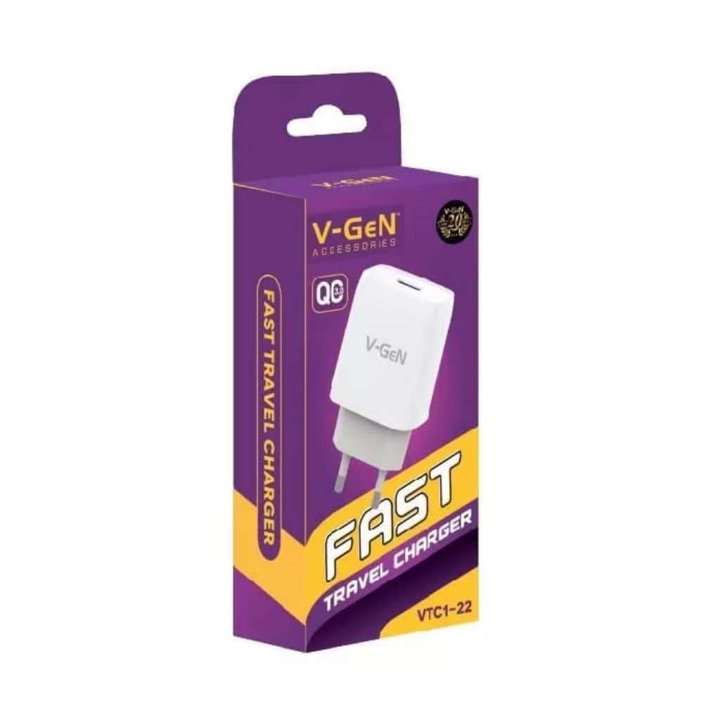 TRAVEL CHARGER V-GeN VTC1-22 QC3.0 FAST