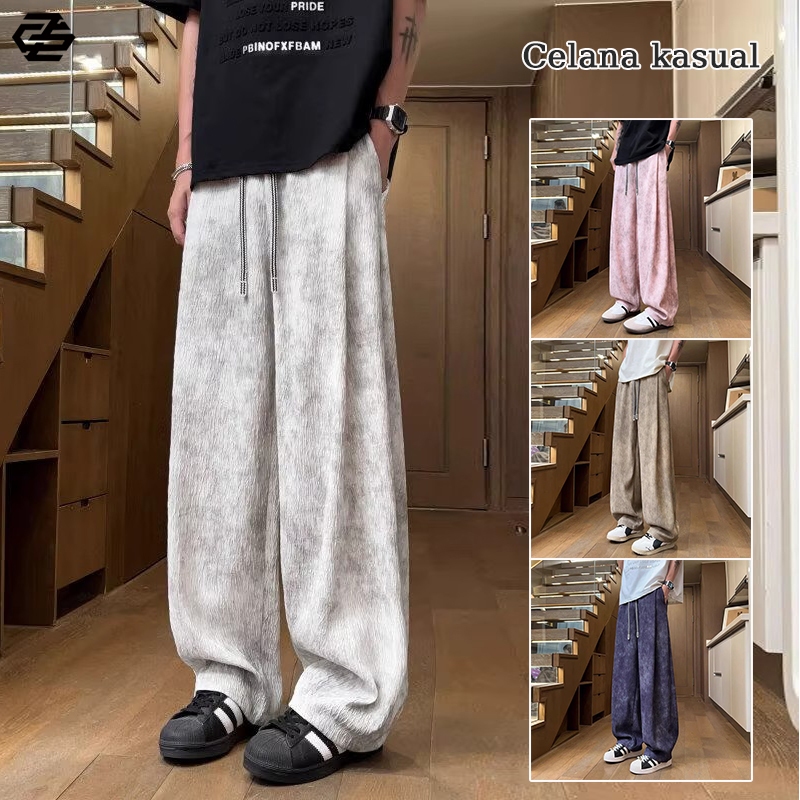celana batik pria celana panjang pria celana korean style celana kulot pria celana longgar pria cela