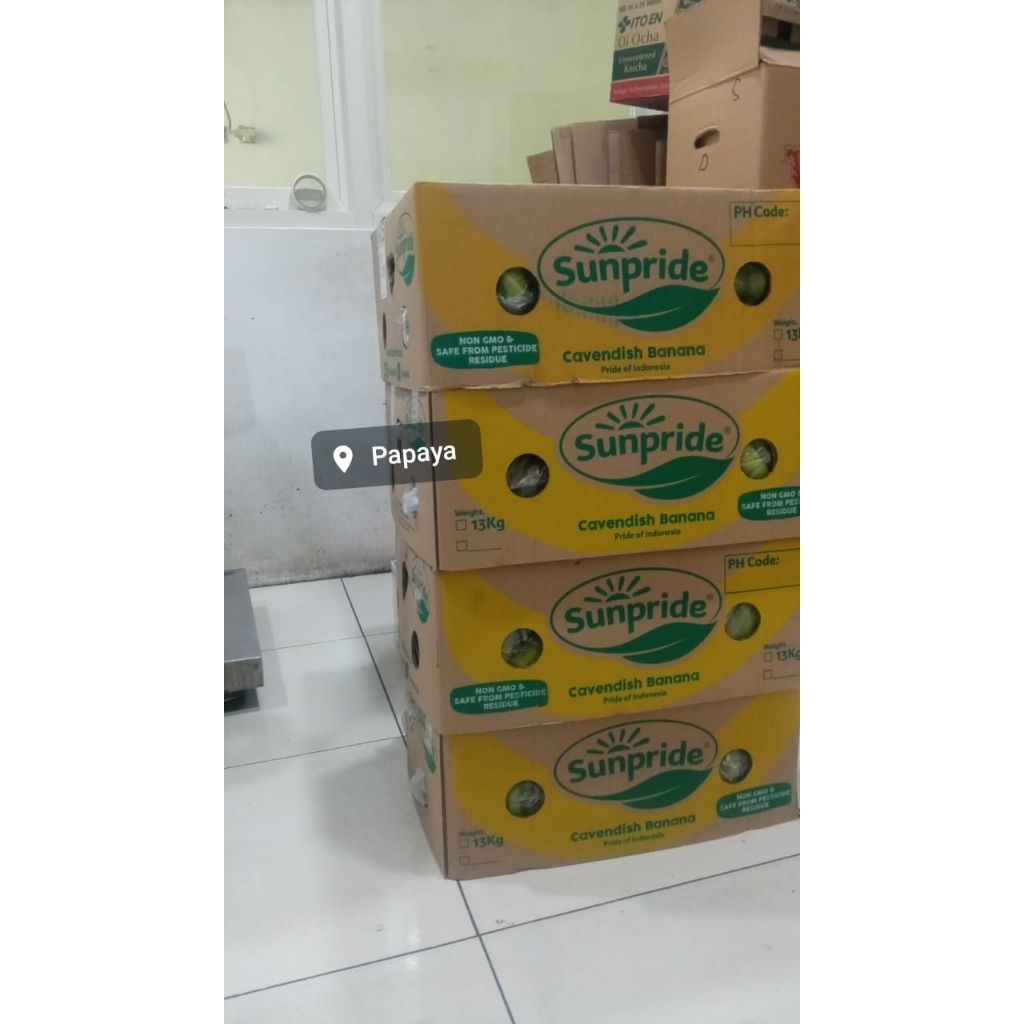 

pisang canvendish Sunpride 1box 13kg