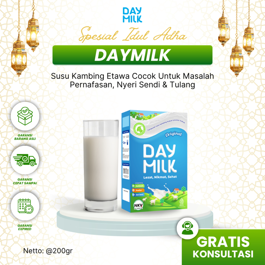 

DAYMILK - Susu Kambing Etawa Bubuk, Penuhi Kebutuhan Nutrisi Setiap Hari
