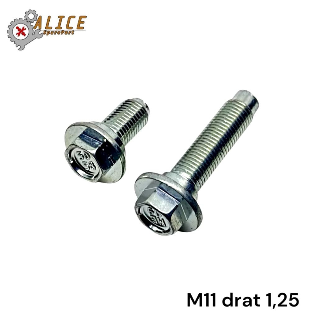 BAUT M11 Drat 1.25 BAUT GANJIL 15 PINGGUL BAUT FLEXSIBLE BAUT SABUK PENGAMAN UNIVERS M11x25 m11x50 2