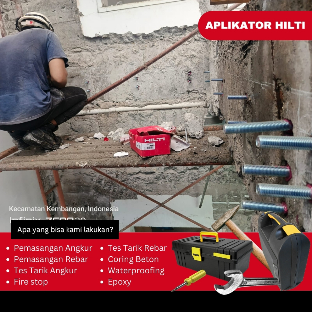 Aplikator Pemasangan Anchor Hilti Berbagai Diameter
