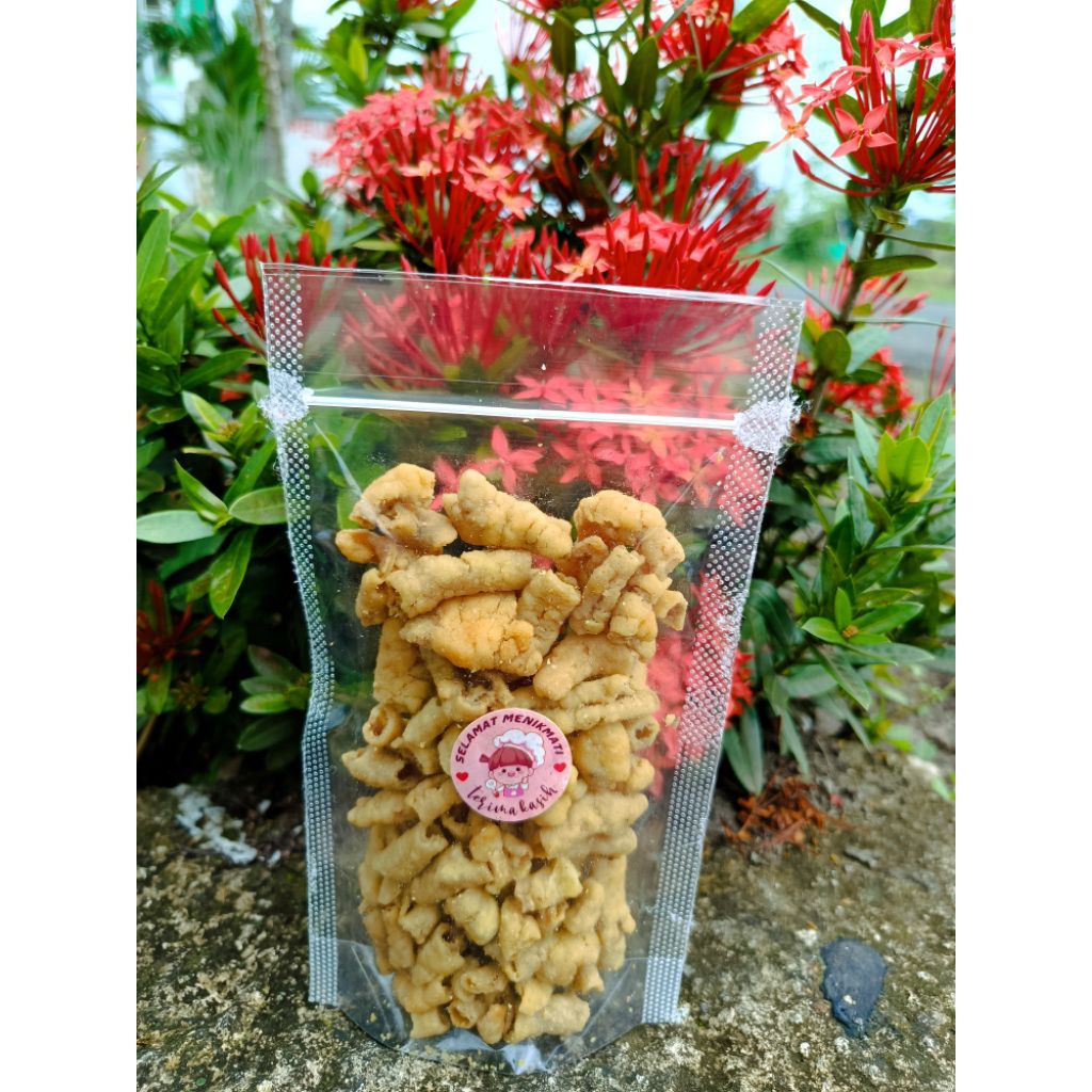 Keripik Usus Ayam Crispy Original cemilan snack pouch