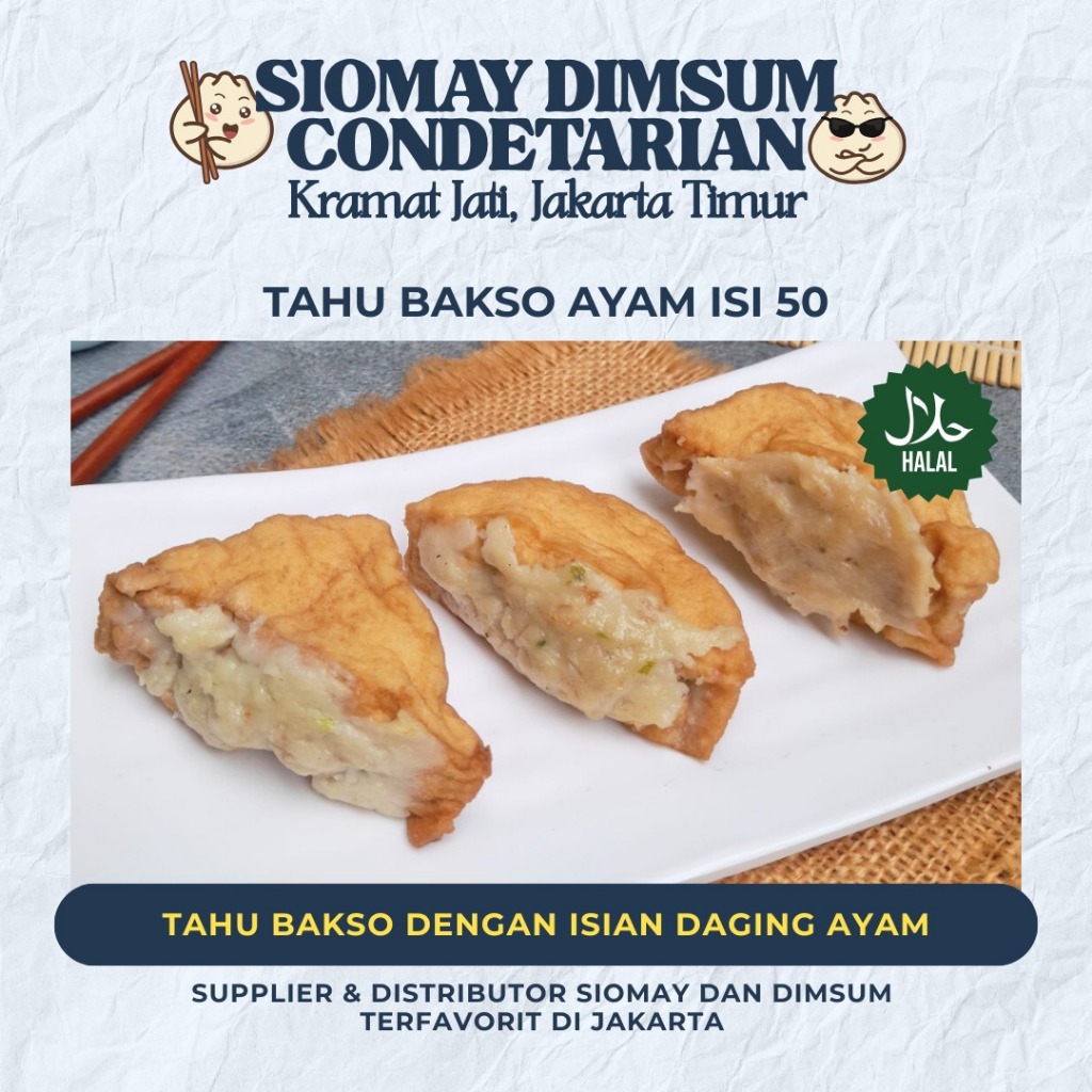 

TAHU BASO AYAM FROZEN ISI 50 PCS / DAGING AYAM / HOMEMADE