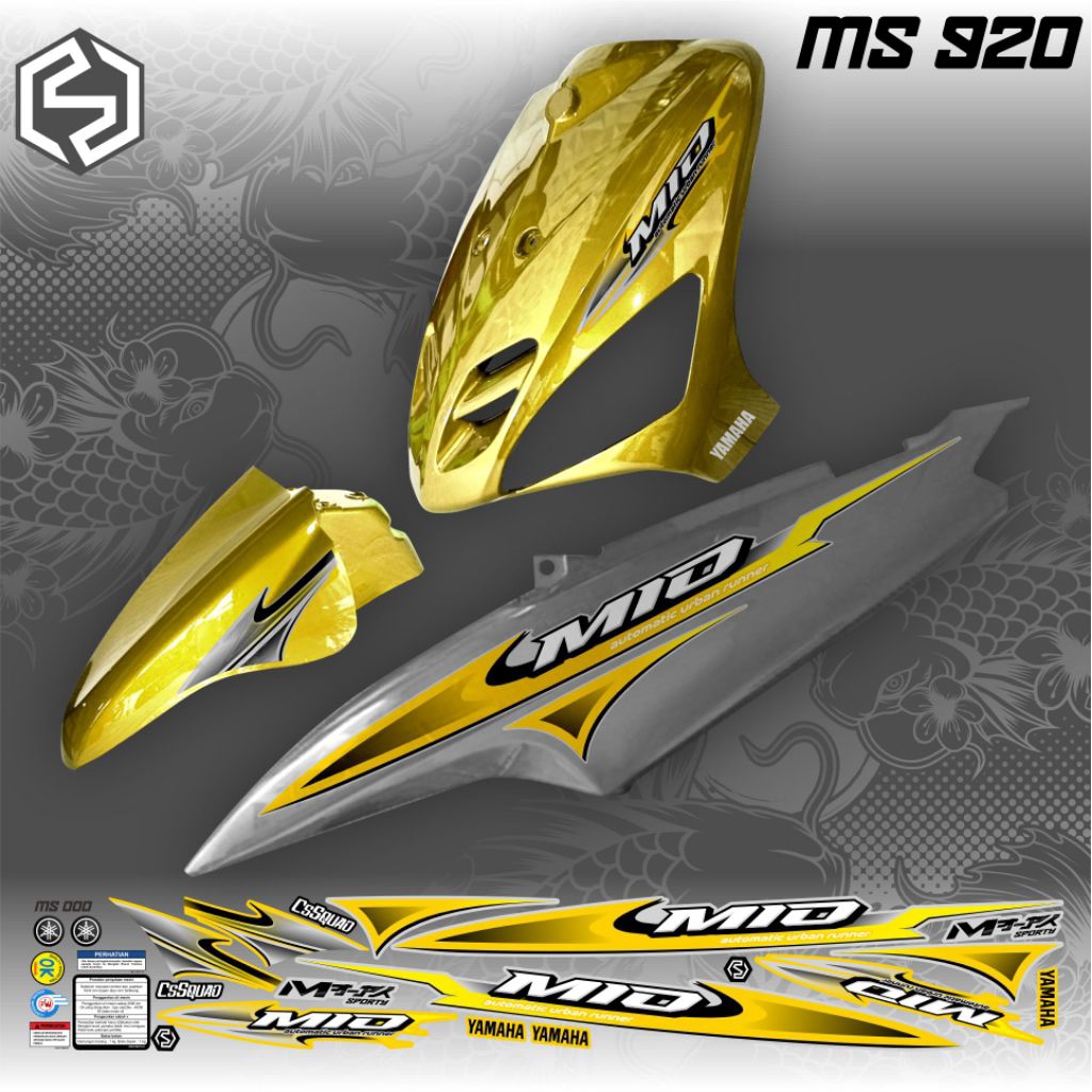 Stiriping Variasi Mio Sporty/ Mio Smile Grafish Thailand/ ms 920 / ms 925