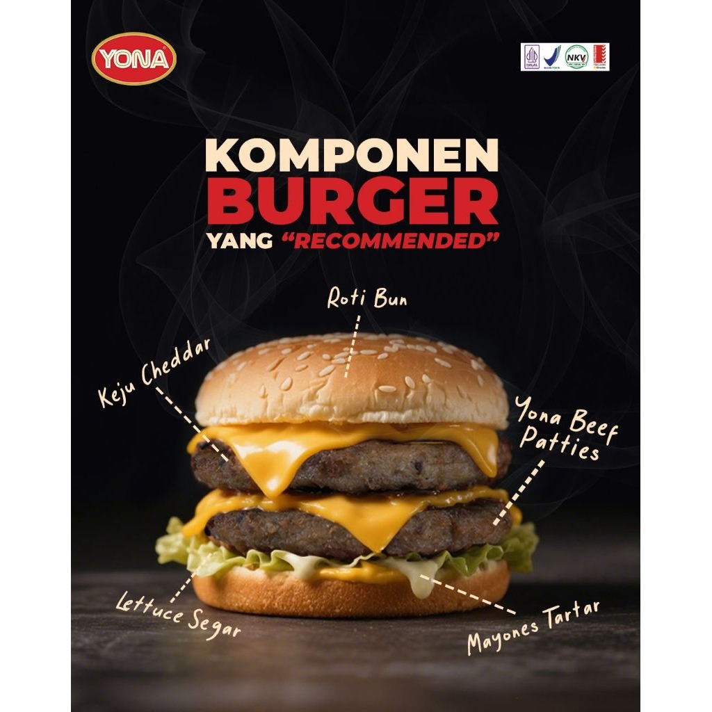 

JUN Yona Beef Patties Isi 10 Daging Beku Berkualitas Tinggi