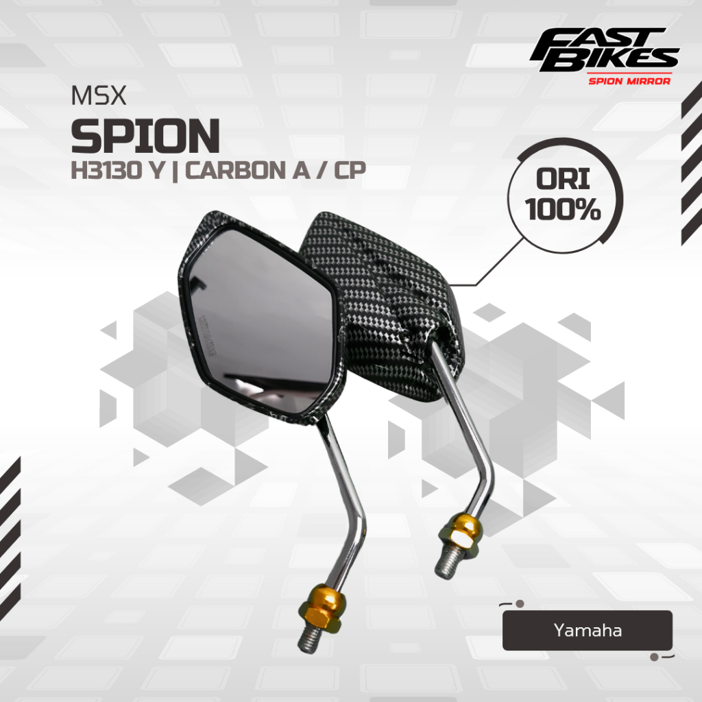 Msx Kaca Spion Carbon Tangkai Panjang Two Tone Spion Variasi Daun Universal Mio Beat Vario Jupiter