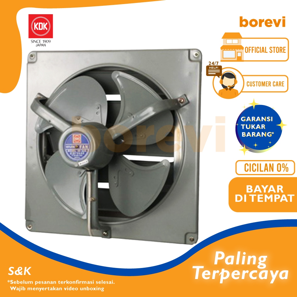 Kdk 40aas Exhaust Fan Dinding 16 Inch Hexos Tembok Kipas Angin Hisap 40 aas Exhaustfan