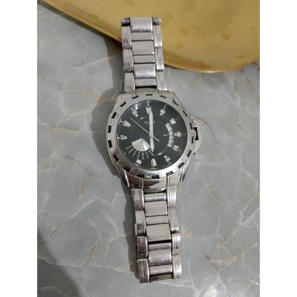 JAM TANGAN PRIA ORIGINAL GUESS STEEL