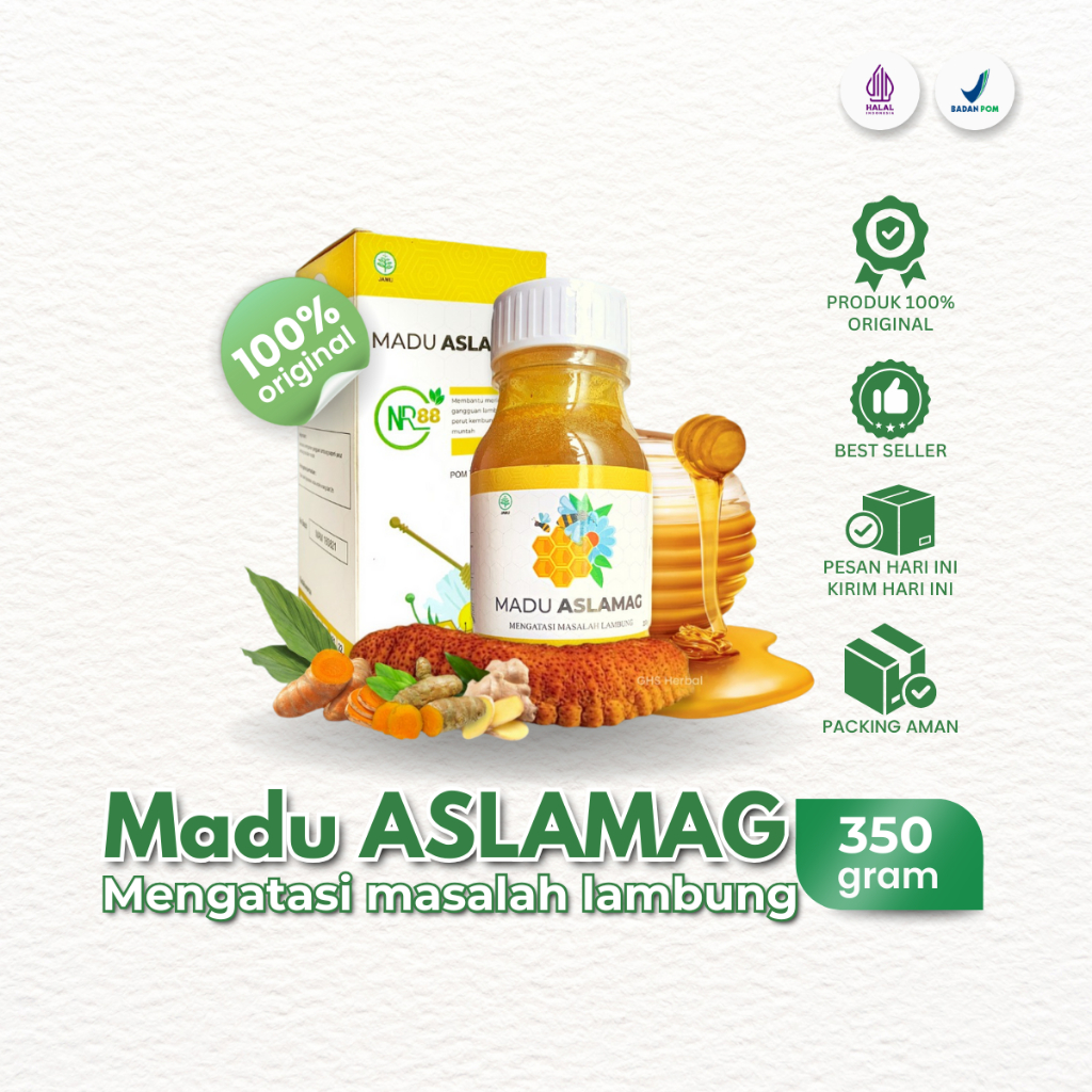 MADU ASLAMAG Obat Asam Lambung, Maag, Dan Saluran Pencernaan - 350gr