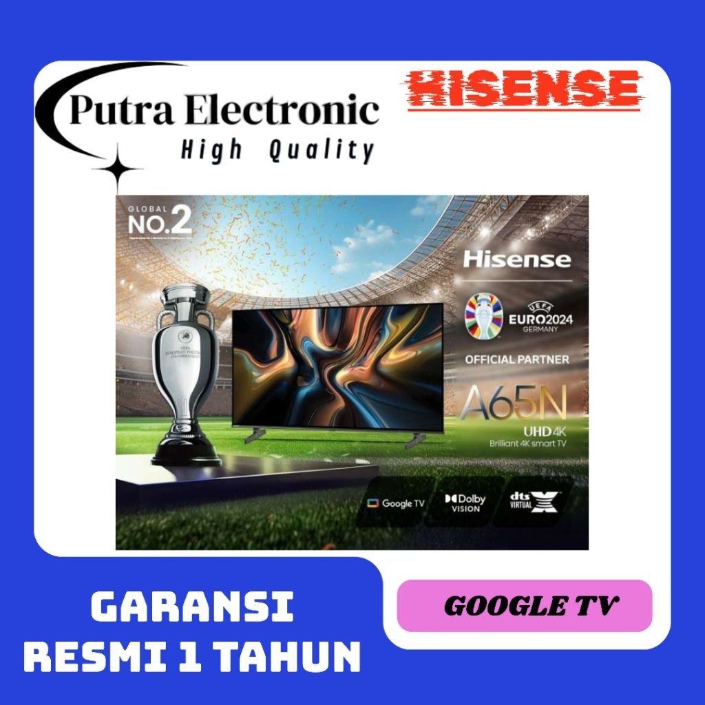 HISENSE 43A65N 4K GOOGLE TV 43 INCH
