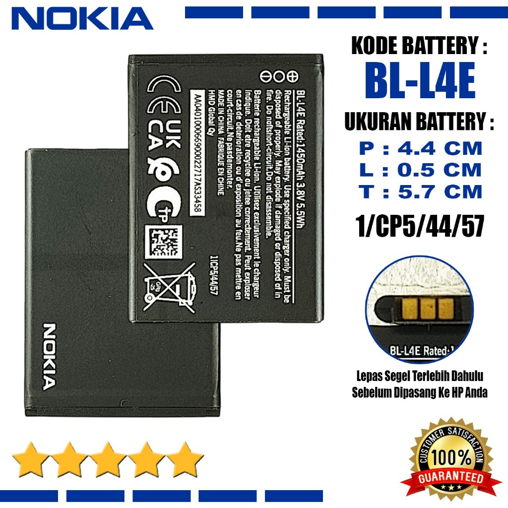 Baterai Nokia 2660 Flip Reborn 8210 BL L4E