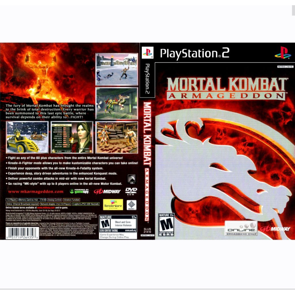 Kaset DVD Game Mortal Kombat Armageddon - Kaset game ps 2 - Kaset game ps2 original - Kaset DVD Game