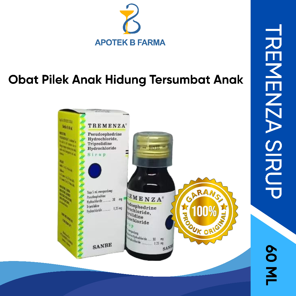 Tremenza Sirup 60 ml Obat Pilek Anak Hidung Tersumbat Anak