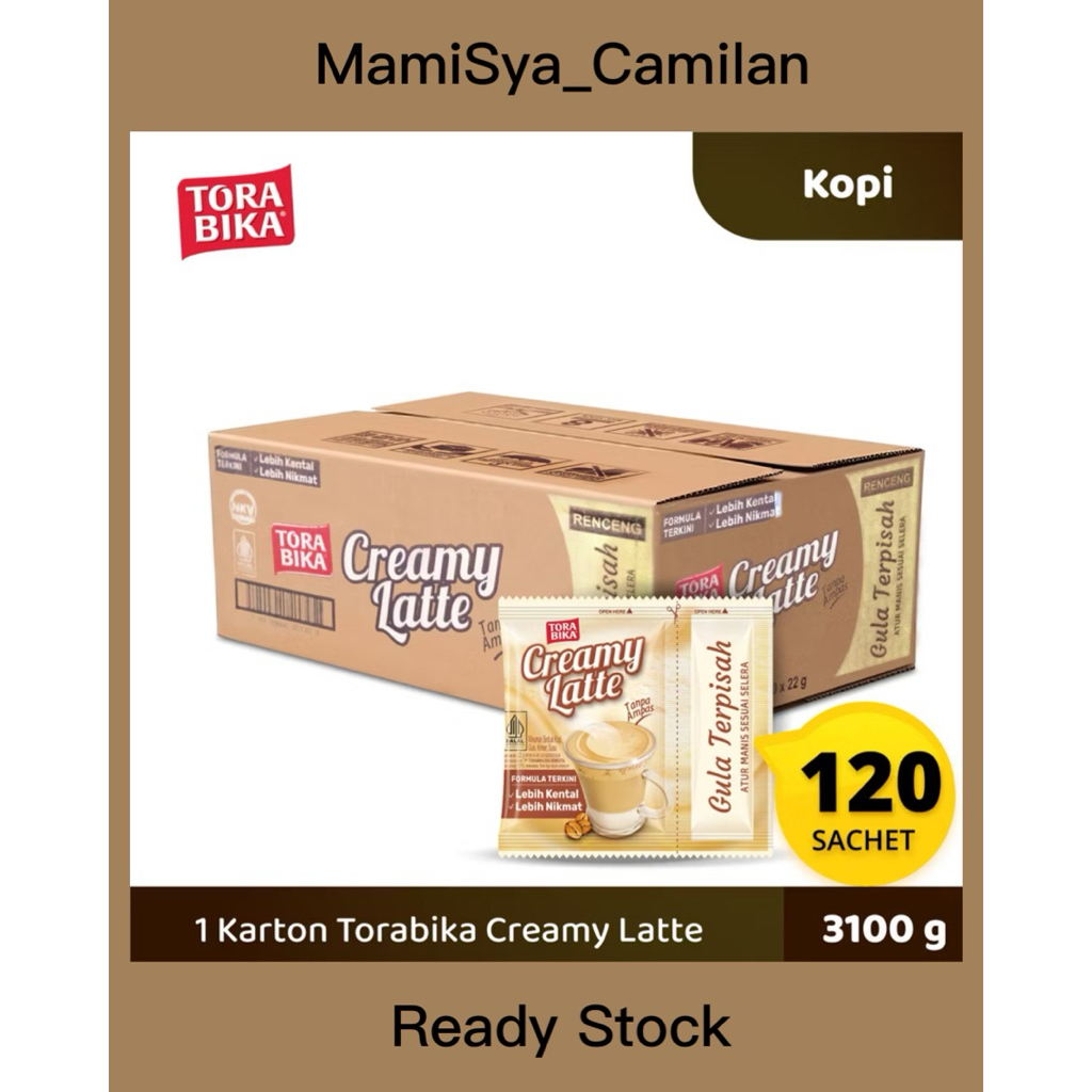

Kopi Torabika Cremy Latte 1 Karton 120 Sachet
