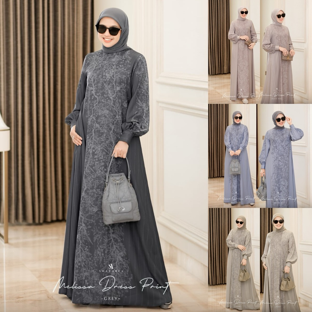 Gamis Melissa Dress Print Original SHARAREA