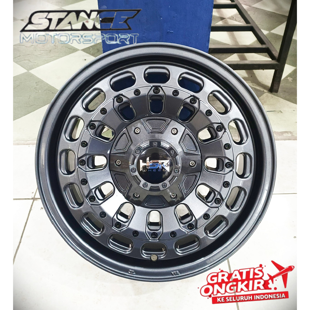 Pelek semi offroad type HSR MYTH07 ring 16 buat mobil jimny taft feroza dll