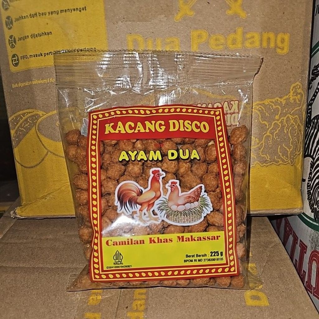 

AYAM DUA Kacang Disco Camilan Khas Makassar 225gr