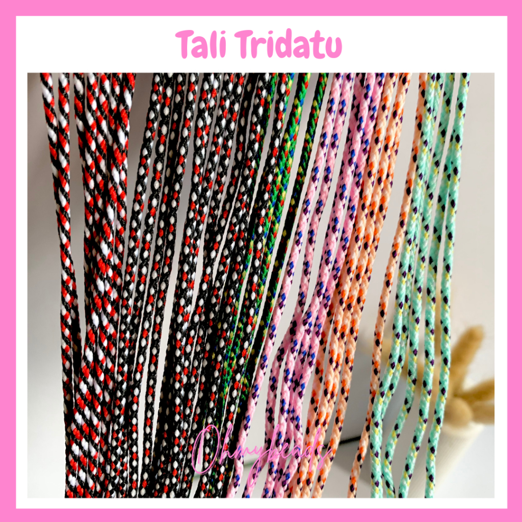 Tali Tridatu 5 meter Tali Gelang Merah Putih Hitam Gelang Tridatu