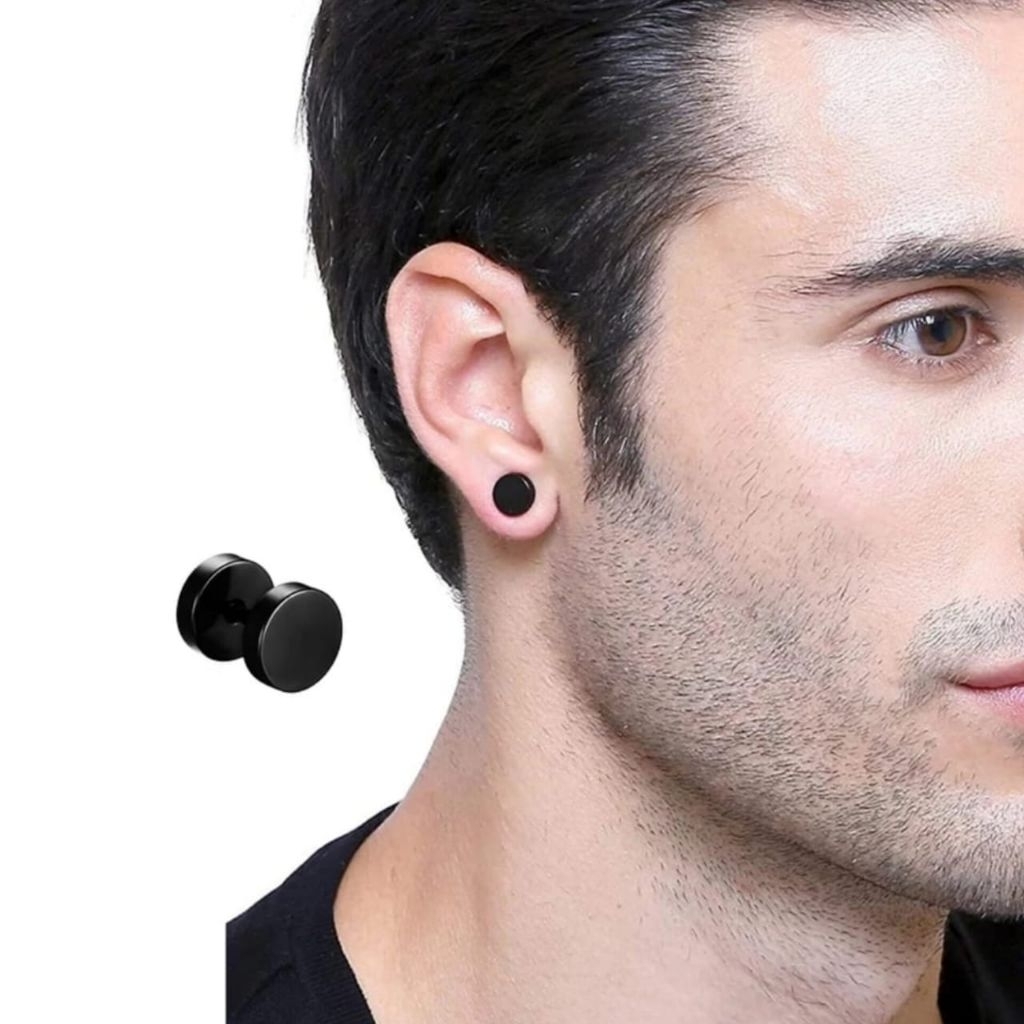 TINDIK TELINGA BARBEL RODA HITAM TITANIUM / TINDIK TELINGA / ANTING TELINGA / PIERCING TELINGA / ANT