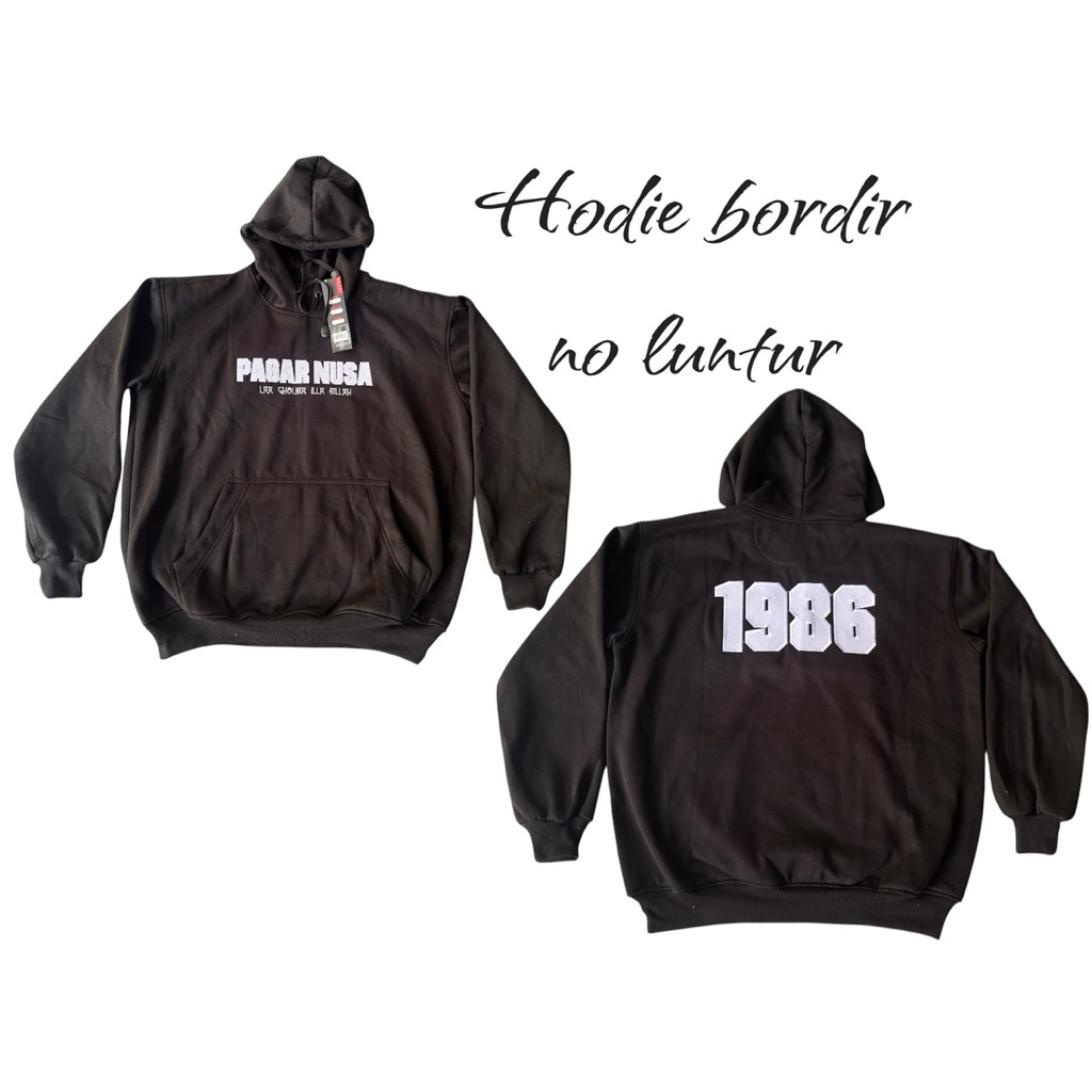 jaket hodie pagar nusa desain bordir motif 1986