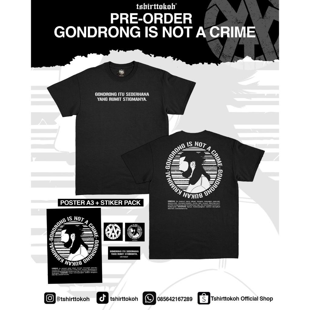 Tshirttokoh - Kaos Gondrong Bukan Kriminal 04