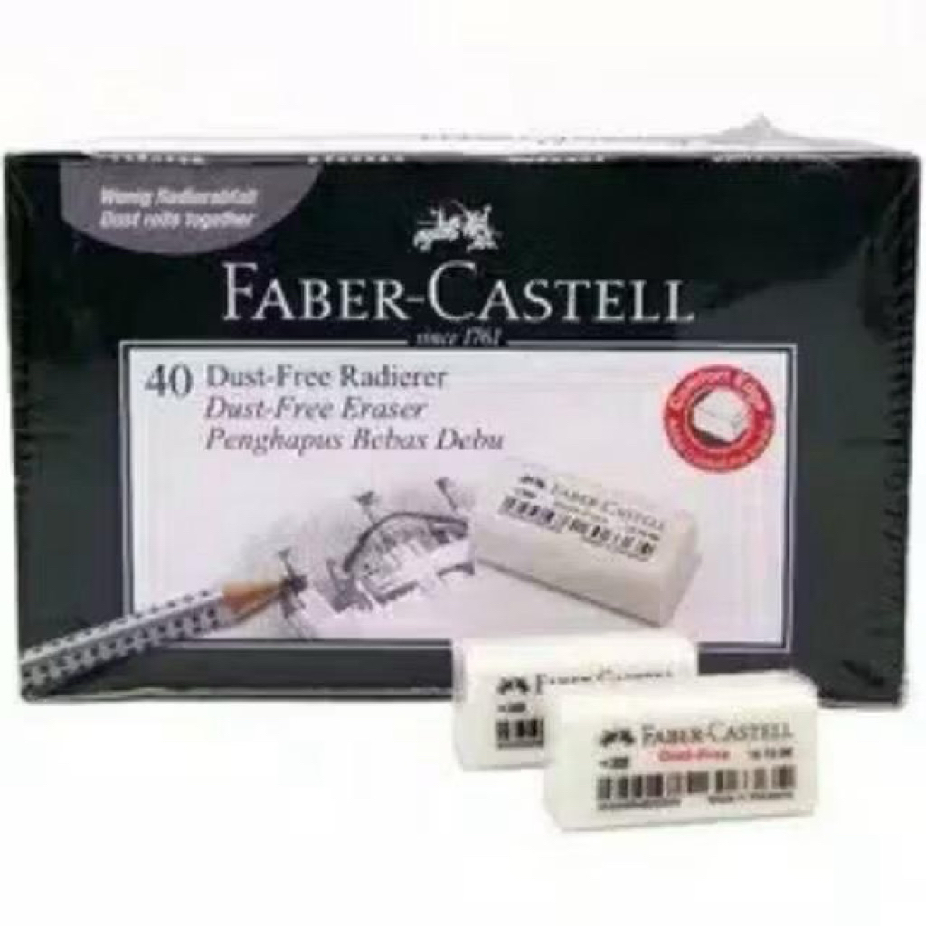 

Penghapus Putih kecil Faber Castell / Eraser Dustfree small white Faber castell