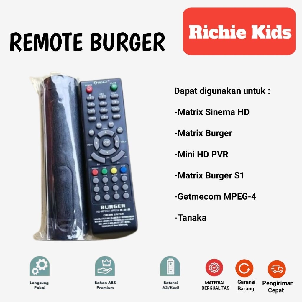 Remot Receiver Parabola Matrix Burger S1/S HD/Tanaka/Cinema