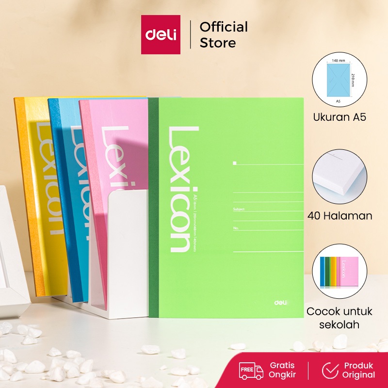 

Deli Soft Cover Notebook / Buku Catatan 4 Warna Ukuran A5 766X