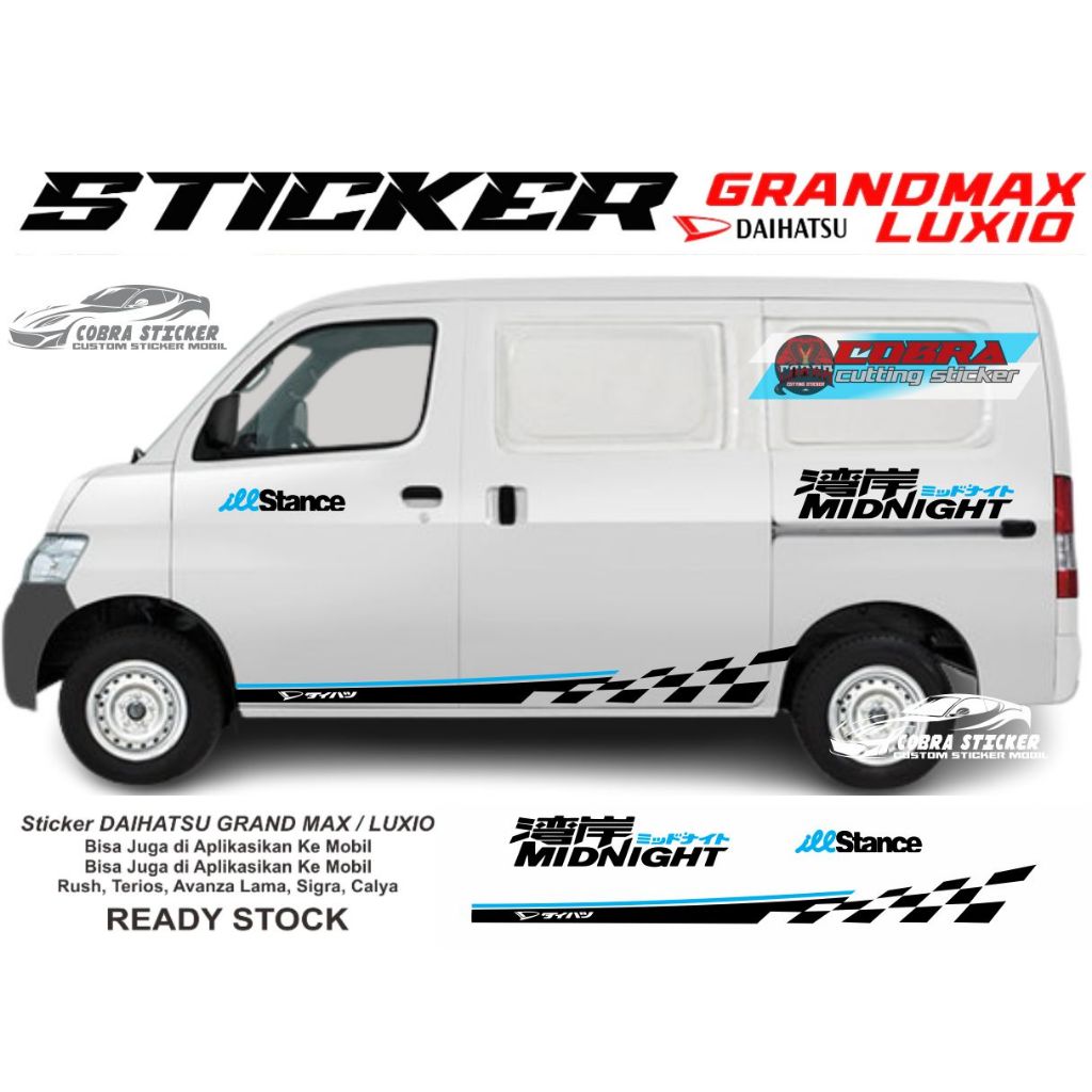 STICKER STIKER GRANDMAX LUXIO STICKER BODY SAMPING MOBIL DAIHATSU GRANDMAX LUXIO