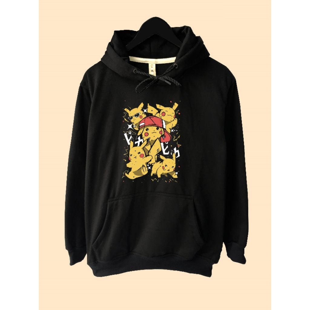 Jaket Hoodie Pokemon Pikachu Ash Pokemon Go Gaming